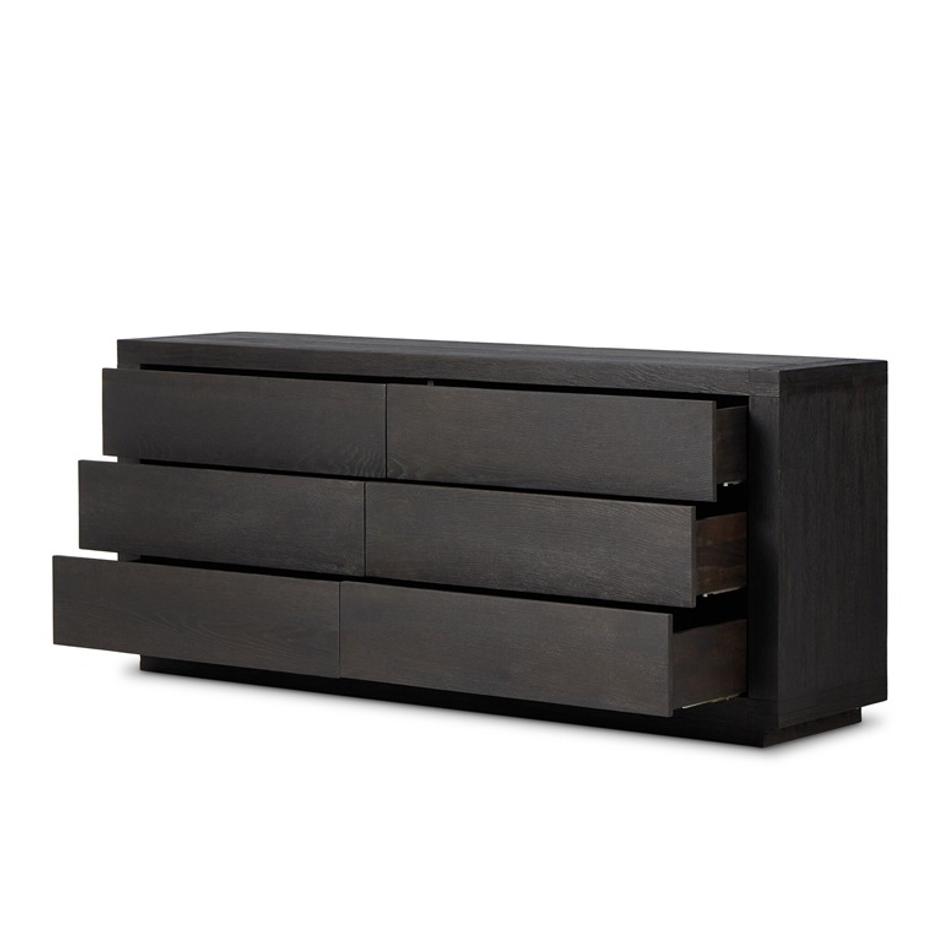 Warby 6 Drawer Dresser In Worn Black Oak by Four Hands