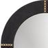 Round Cross Stitch Round Wall Mirror, Espresso Hide by Jamie Young