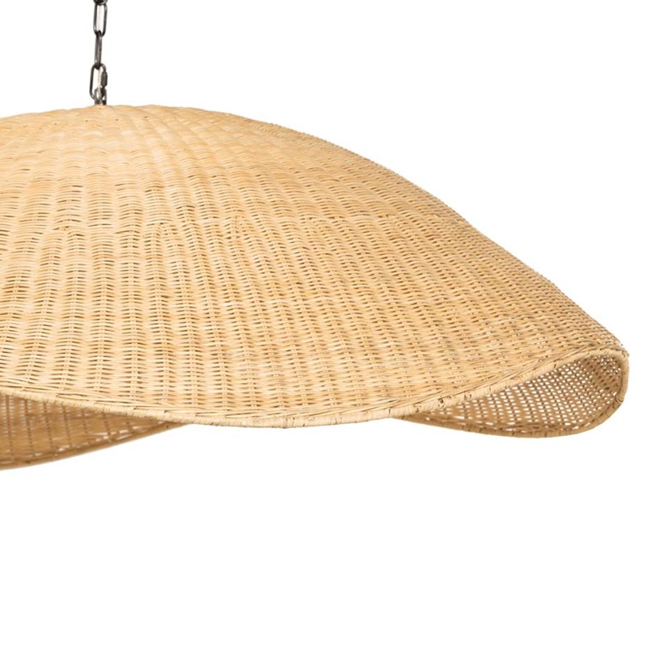 Overscale Woven Rattan Pendant In Natural by FOUR HANDS