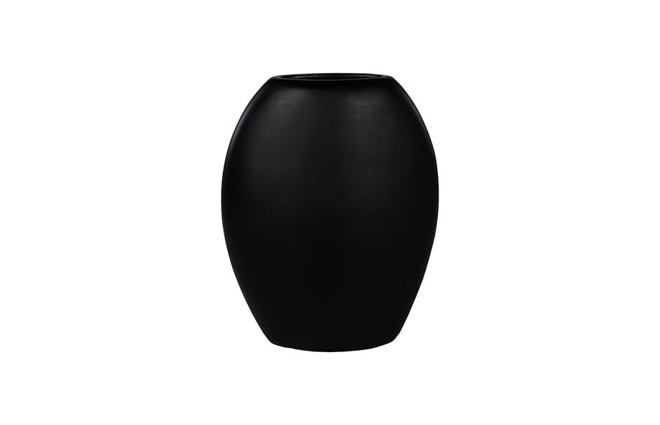 Pod Vase, Medium, Black Matte by Phillips Collection