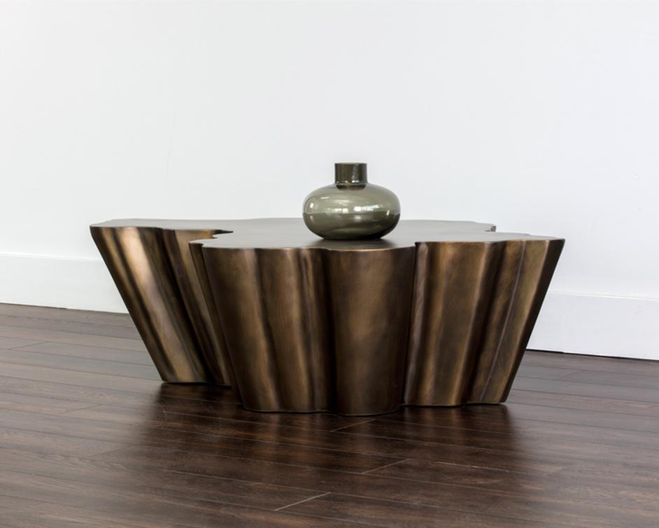 LYNX COFFEE TABLE - ANTIQUE BRONZE by Sunpan
