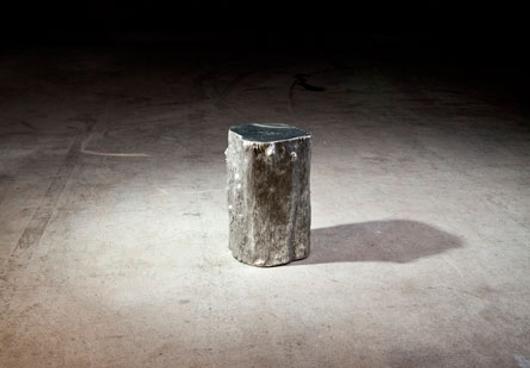 Log Stool, Silver Finish by PHILLIPS COLLECTION