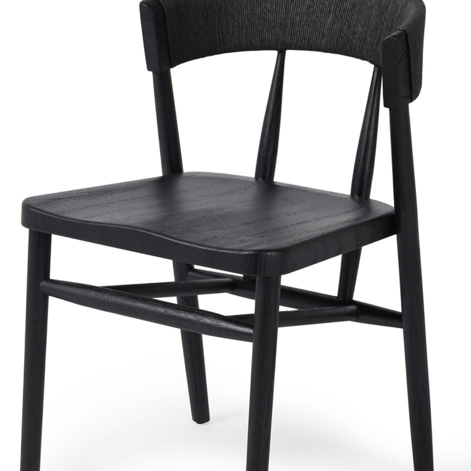 Buxton Dining Chair - Black Rush by Four Hands