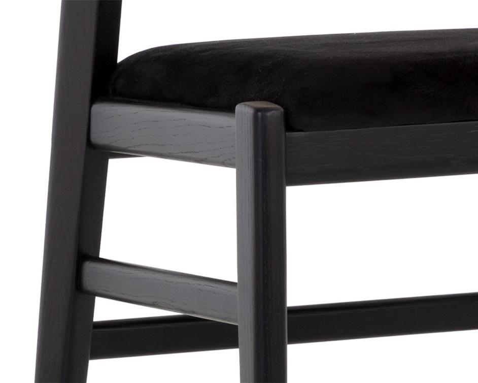ANNEX COUNTER STOOL - VELVET BLACK / NATURAL by Sunpan
