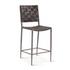 Copenhagen 17" Buffalo Leather and Iron Counter Chair, Black by Home Trends & Design