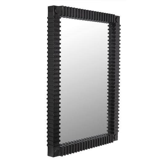 Rift Mindi Wood and Mirror in Charcoal Black by Noir Furniture
