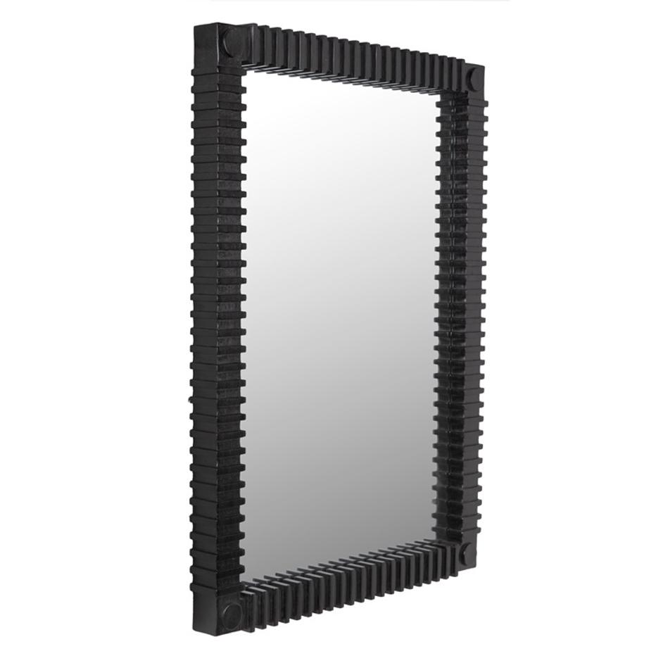 Rift Mindi Wood and Mirror in Charcoal Black by Noir Furniture