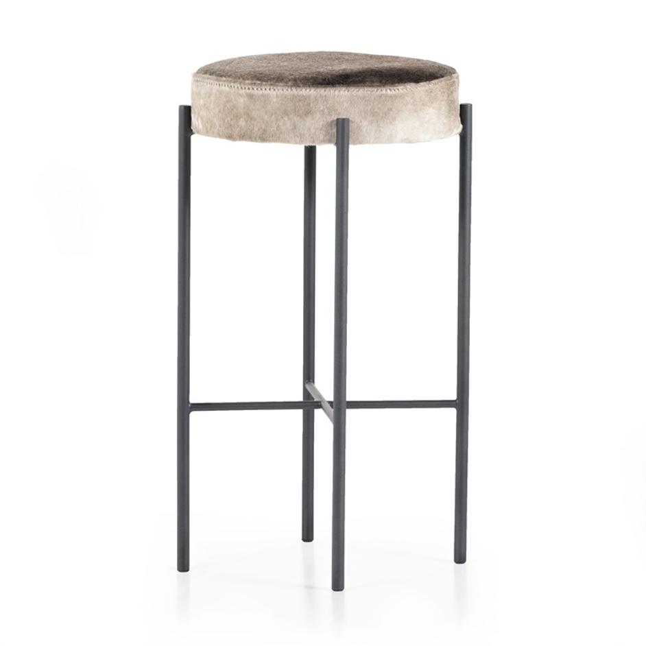 Nocona Stool In Speckled Hide In Bar by FOUR HANDS