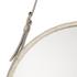 Round Steel Round Wall Mirror, White Hide by Jamie Young