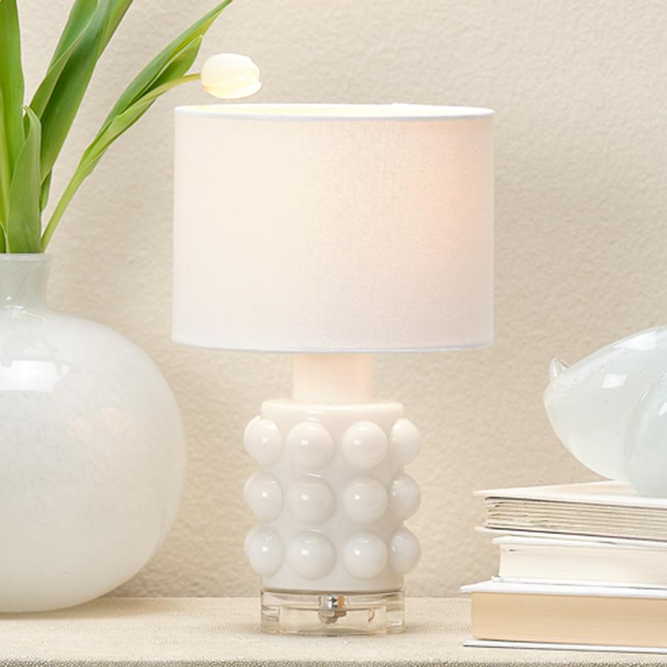 Seltzer Blown Glass Table Lamp, White by Jamie Young