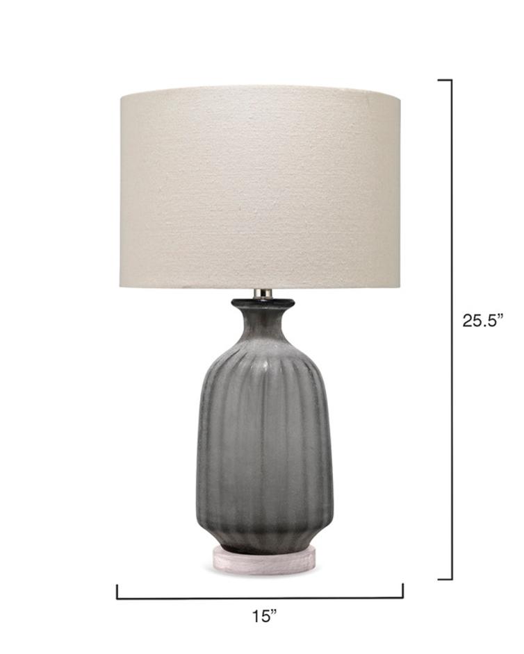 Frosted Glass Table Lamp, Grey by Jamie Young