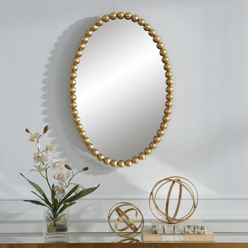 Serna Gold Oval Mirror by Uttermost