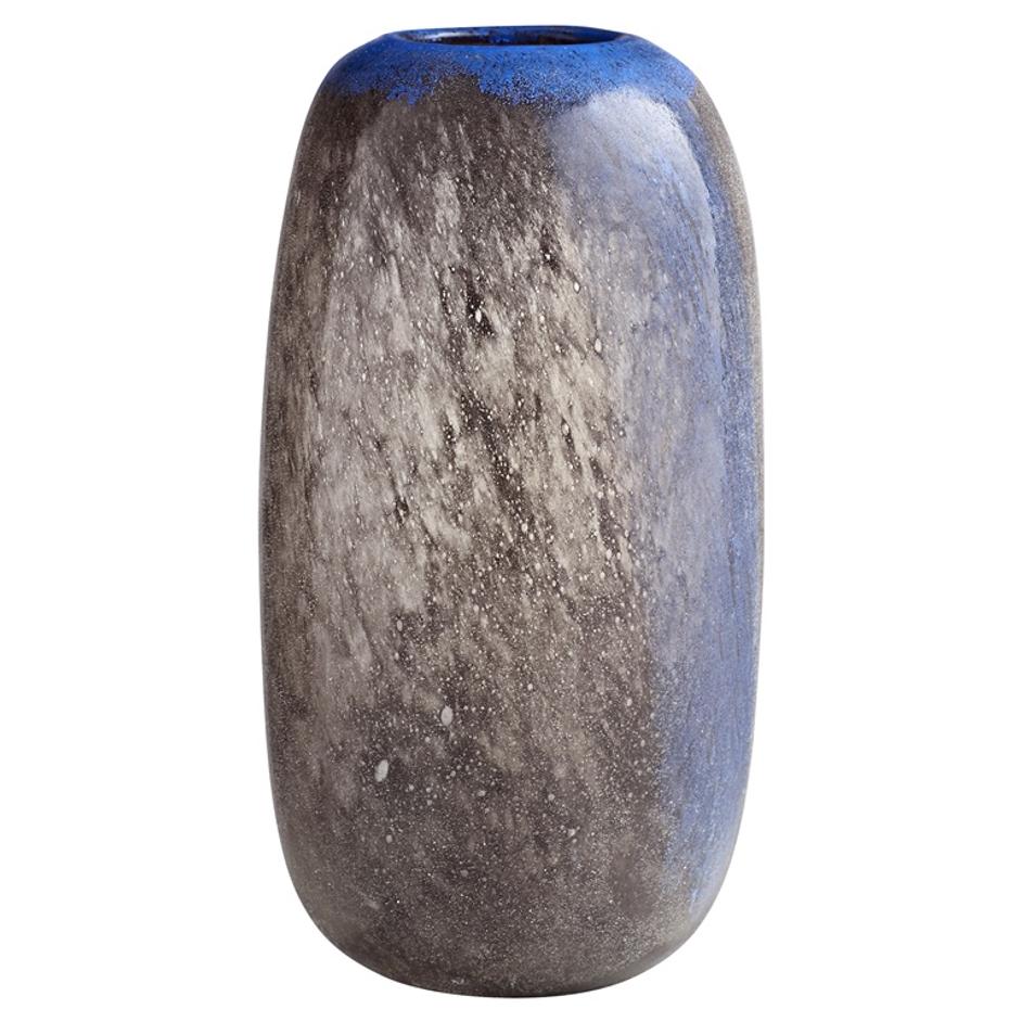 Small Bluesposion Vase in Black and Blue by Cyan Design