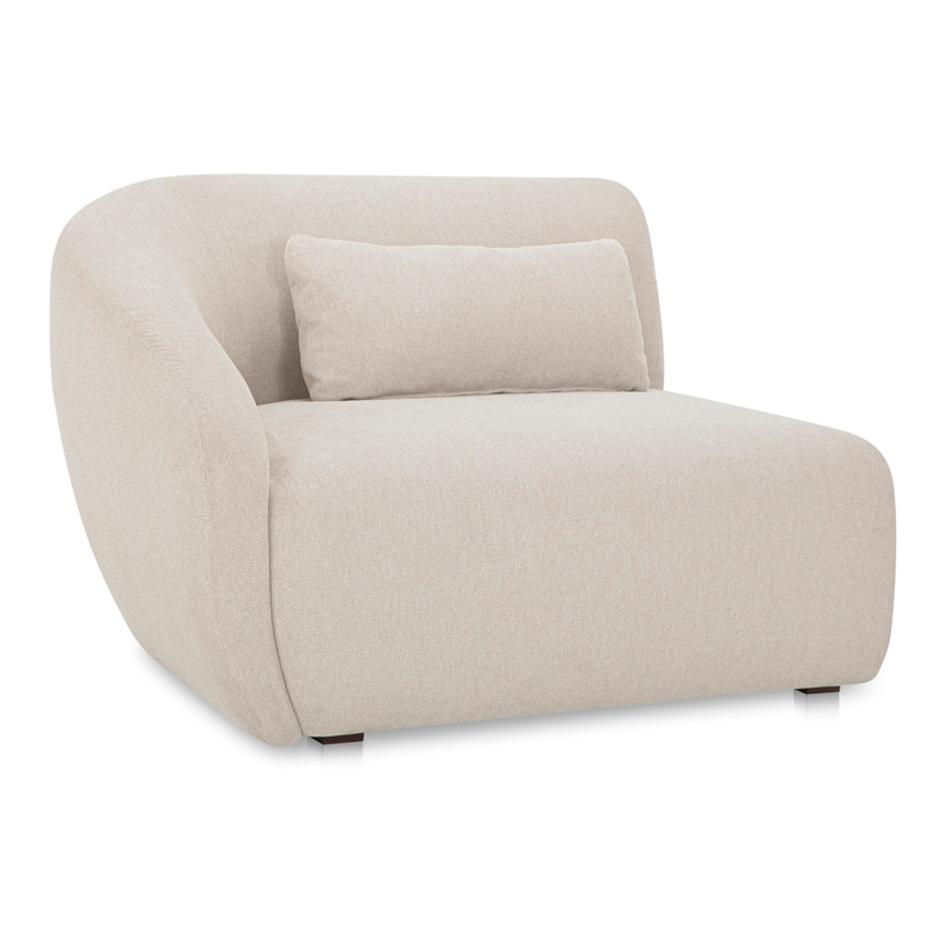Amelia Left Arm Facing Chair Warm White by Moes Home