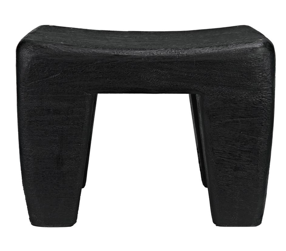 Sumo Stool, Black Burnt by Noir Furniture