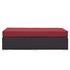 Minerva Outdoor Patio Fabric Rectangle Ottoman In Espresso Red by Modway Furniture