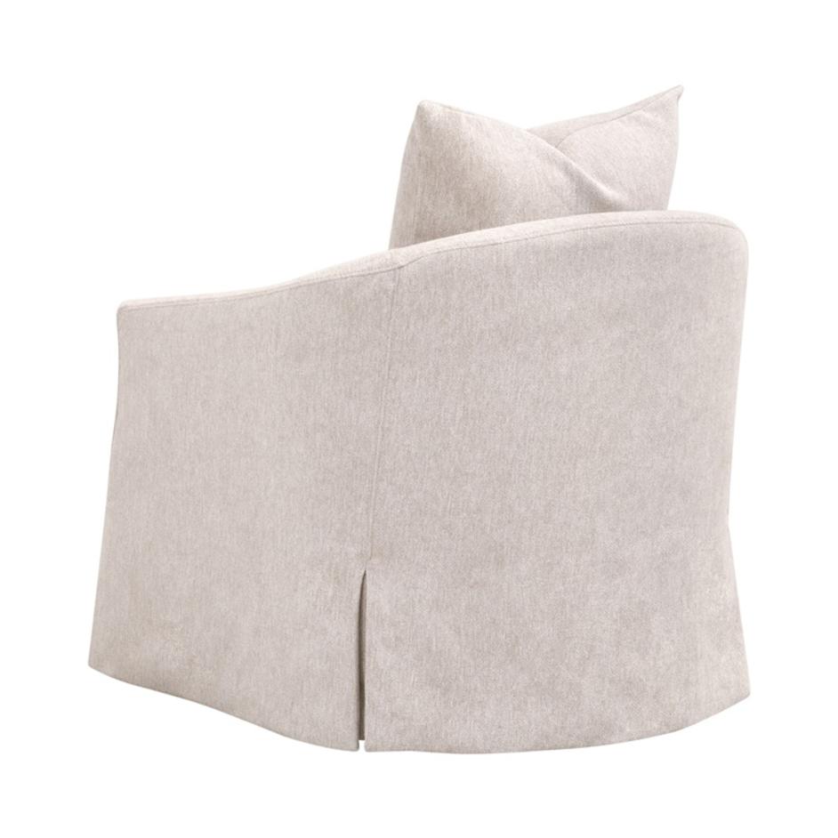 Faye Slipcover Swivel Club Chair by Essentials For Living