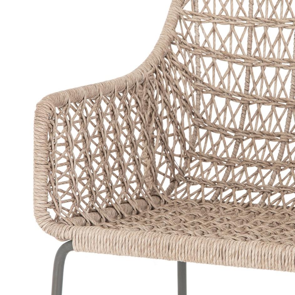 Bandera Outdoor Woven Counter Stool In Wht by FOUR HANDS