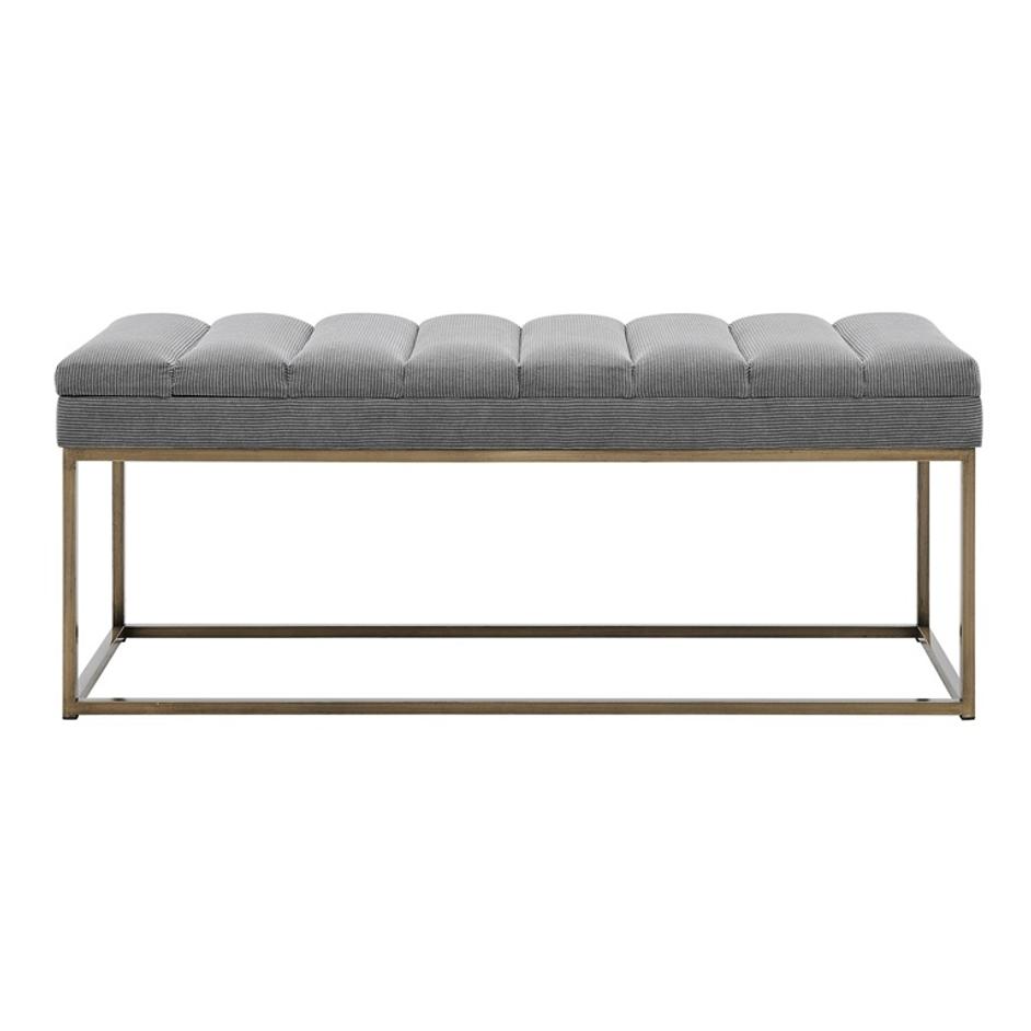 Darius Fabric Bench In Montello Gray by New Pacific Direct