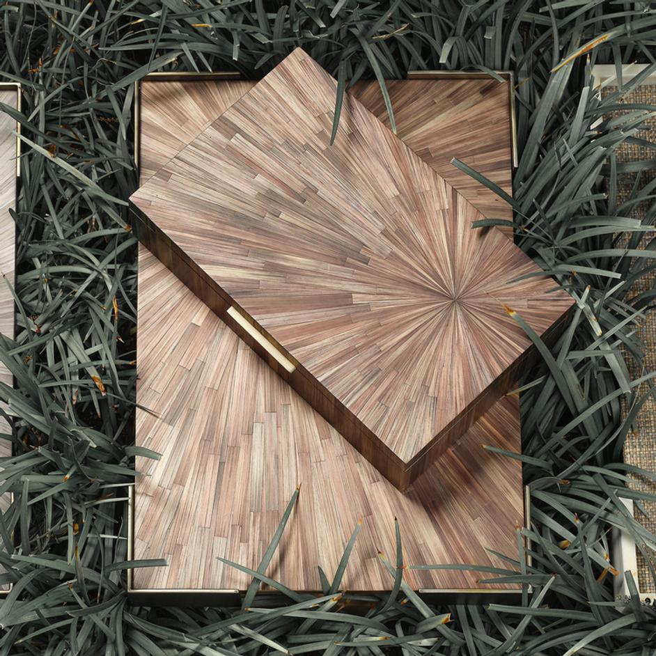 Palm Marquetry Decorative Box by Jamie Young
