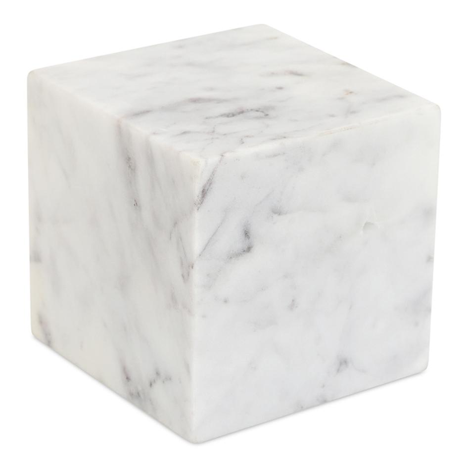 Cora Cube Tabletop Accent Banswara Purple White Marble by Moes Home