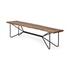 Papillion III 66x18 Natural Solid Wood and Iron Dining Bench by Mercana