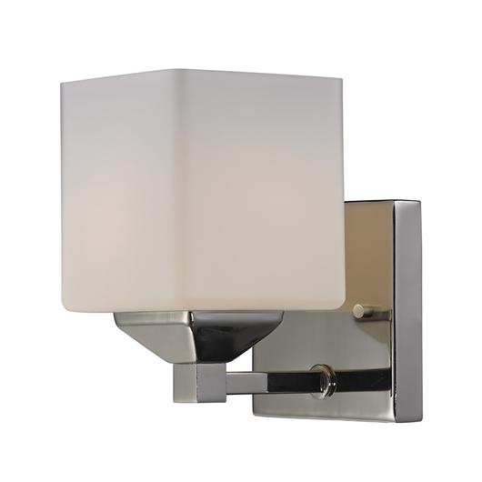 Quube 1 Light Vanity in Chrome Finish by Z-Lite