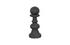 Pawn Chess Sculpture, Cast Stone Black, Smallallall by Phillips Collection