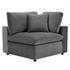 Zaine Down Filled Overstuffed Performance Velvet 7-Piece Sectional Sofa In Gray by Modway Furniture