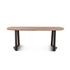Salerno 82" Acacia Wood and Iron Dining Table, Natural by Home Trends & Design