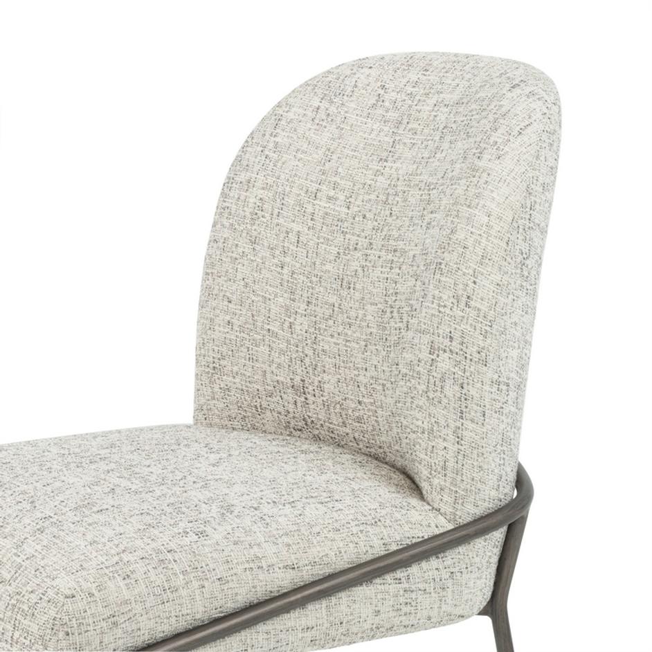 Astrud Bar Stool in Lyon Pewter by FOUR HANDS