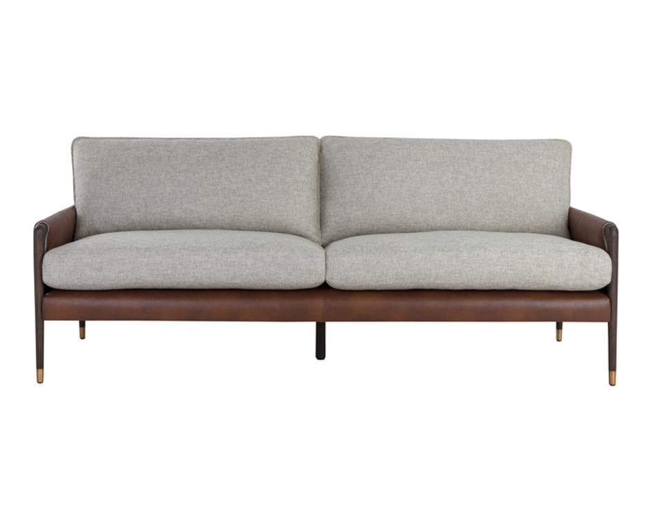 MAUTI SOFA - BROWN - VAULT FOG / BRAVO COGNAC by Sunpan