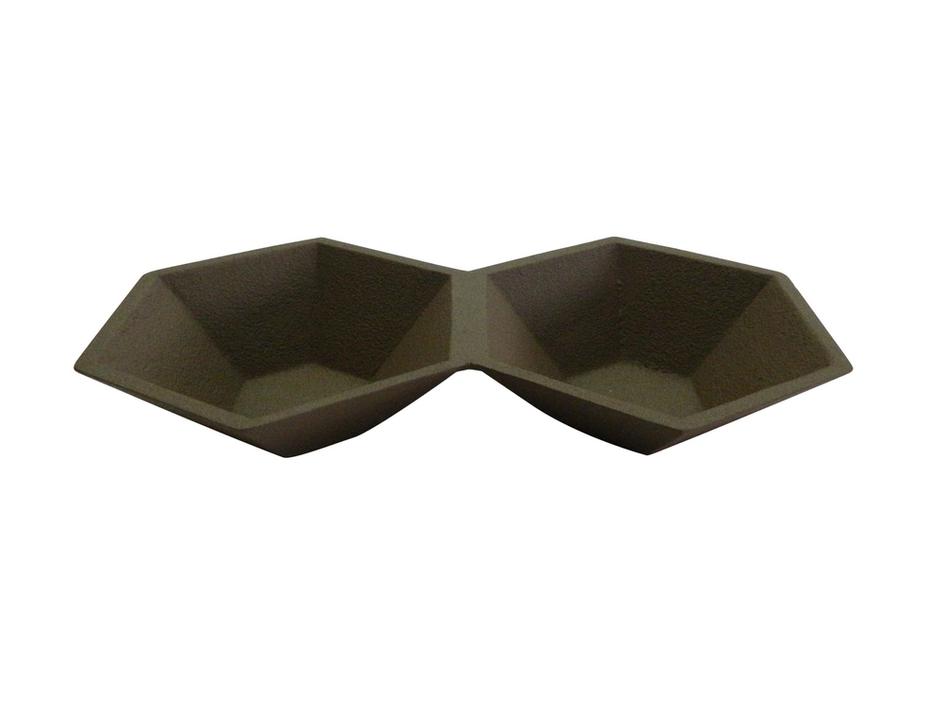 Aluminum 2 Compartment Tray Brown Finish by BIDK Home
