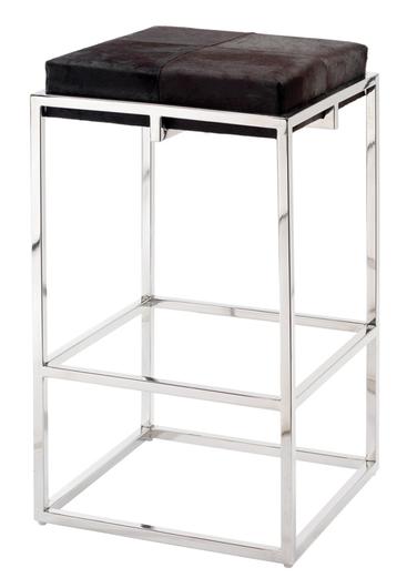 Shelby Hide Bar Stool, Espresso by Jamie Young