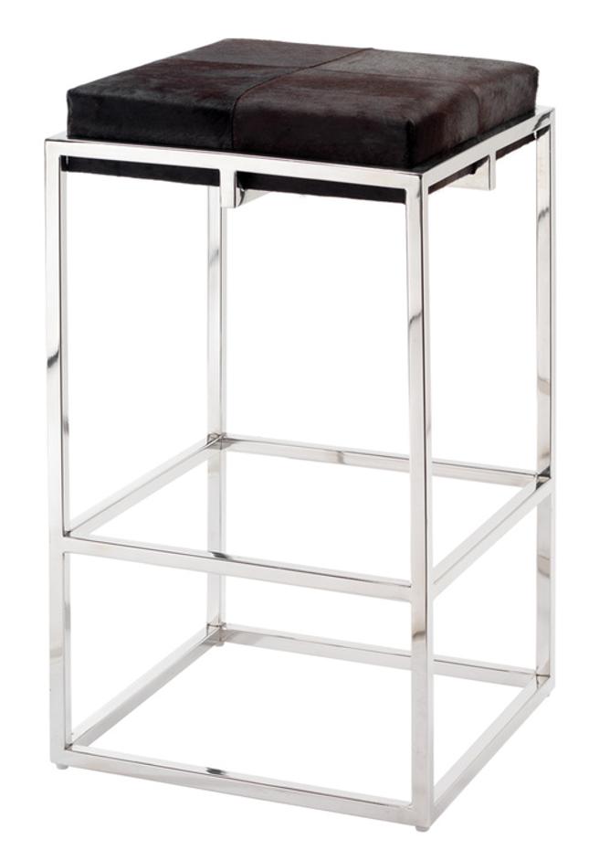 Shelby Hide Bar Stool, Espresso by Jamie Young