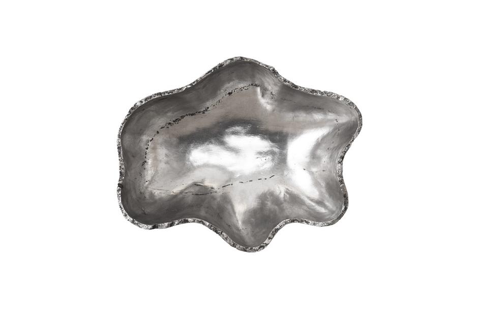 Cast Onyx Wall Bowl, Silver, Small by PHILLIPS COLLECTION