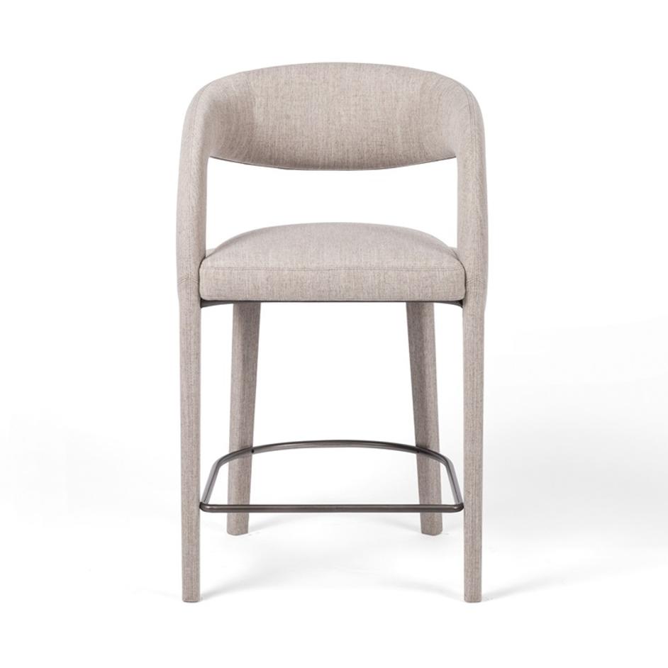 Hawkins Bar + Counter Stool - Savile Flannel by Four Hands