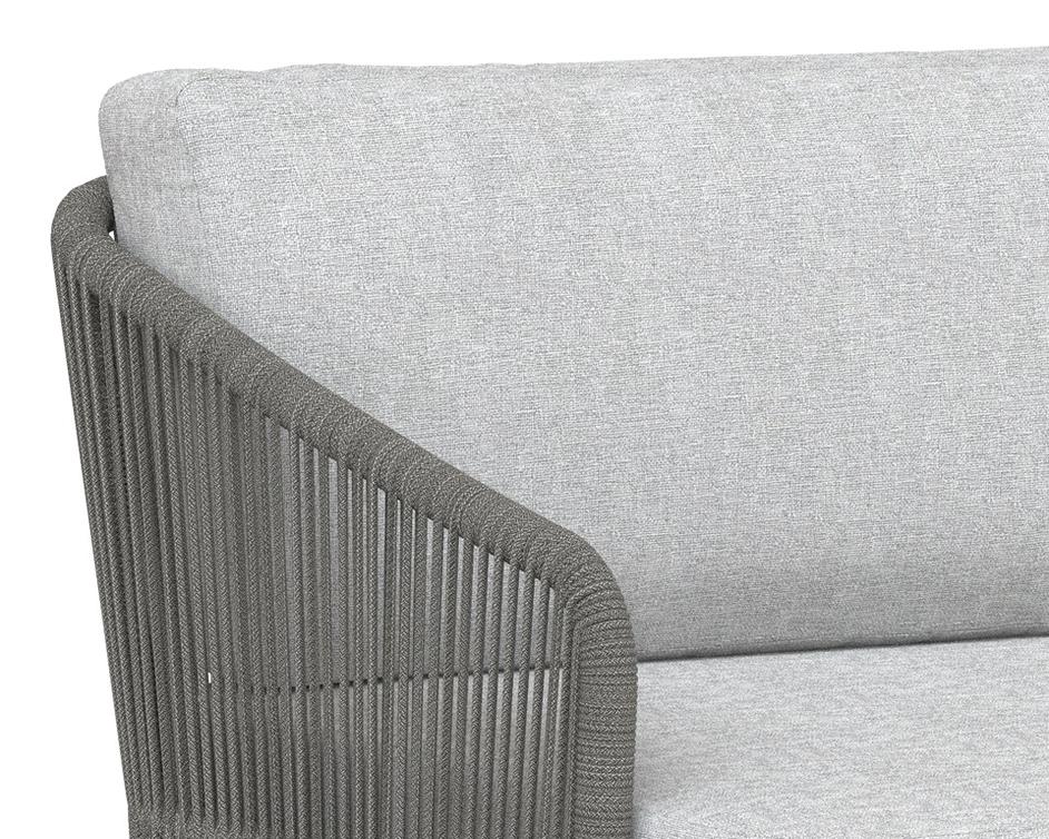 ALLARIZ SWIVEL ARMCHAIR - WARM GREY - GRACEBAY LIGHT GREY by Sunpan