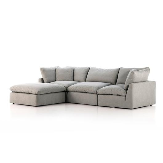 Stevie 3Pc Laf Sec Sofa W/Ottoman In Flannl by FOUR HANDS