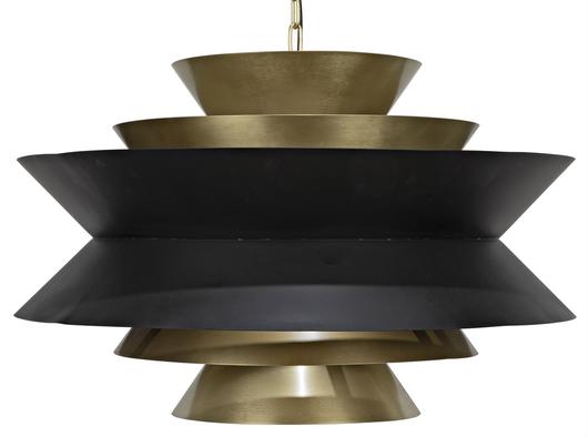 Arion Pendant, Steel with Brass Finish by Noir Furniture