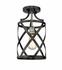 Malcalester 1 Light Flush Mount in Matte Black + Brushed Nickel Finish by Z-Lite