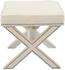 Alan Ottoman/Bench In Cream Velvet by Meridian Furniture