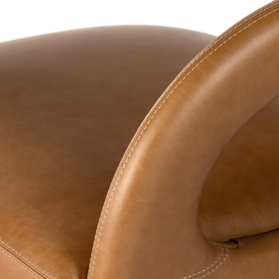 Hawkins Swivel Chair In Sonoma Butterscotch by FOUR HANDS