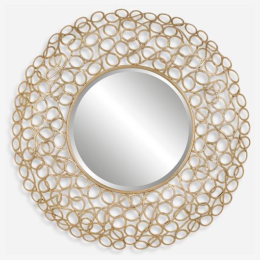Swirl Round Gold Mirror by Uttermost