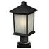 Holbrook Outdoor Post Light in Black Finish by Z-Lite