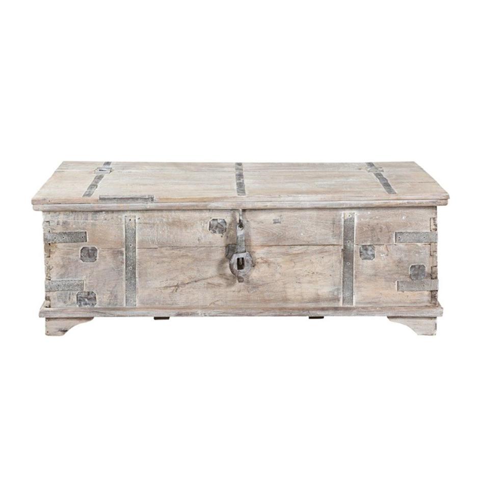 Alta Trunk Coffee Table Bleached White by Classic Home