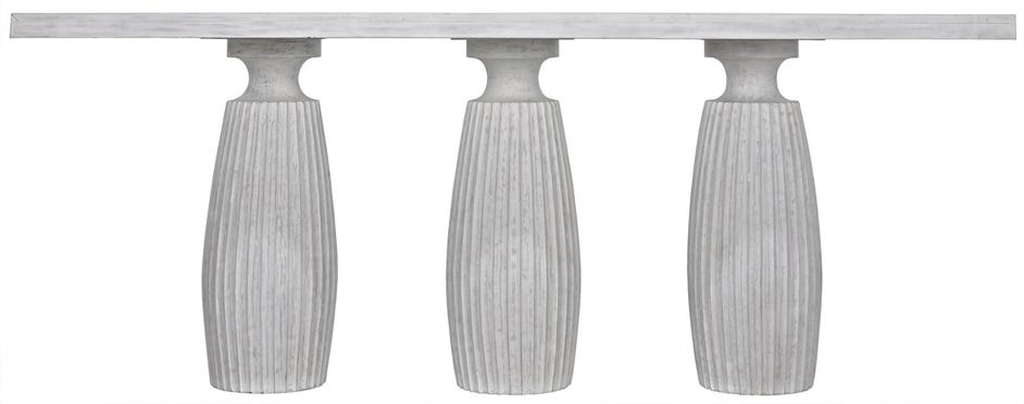 Evelyn Console in White Wash Mahogany and Veneer by Noir Furniture