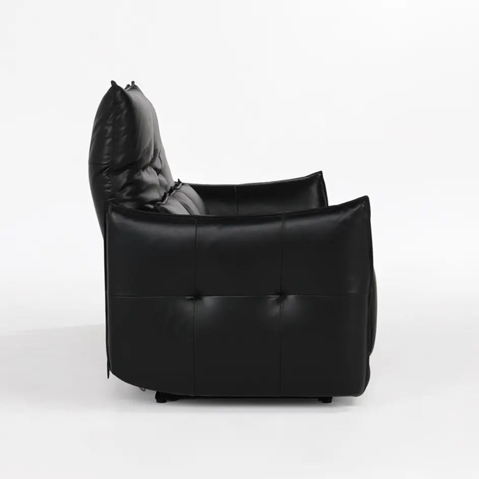 Amsterdam 3 Str Recliner Sofa Black by Classic Home