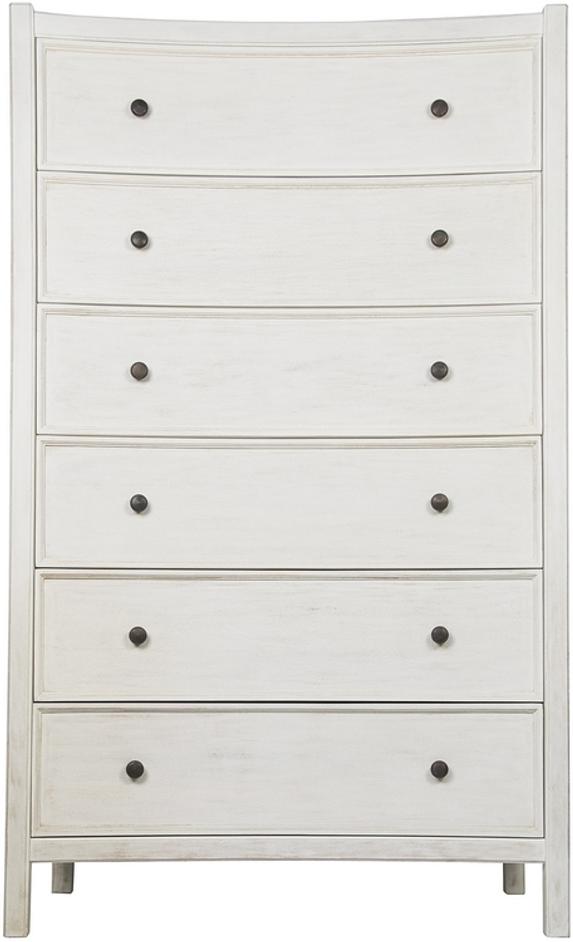 Hampton Tall Boy, White Wash by Noir Furniture