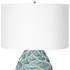 Laced Up Sea Foam Glass Table Lamp by Uttermost